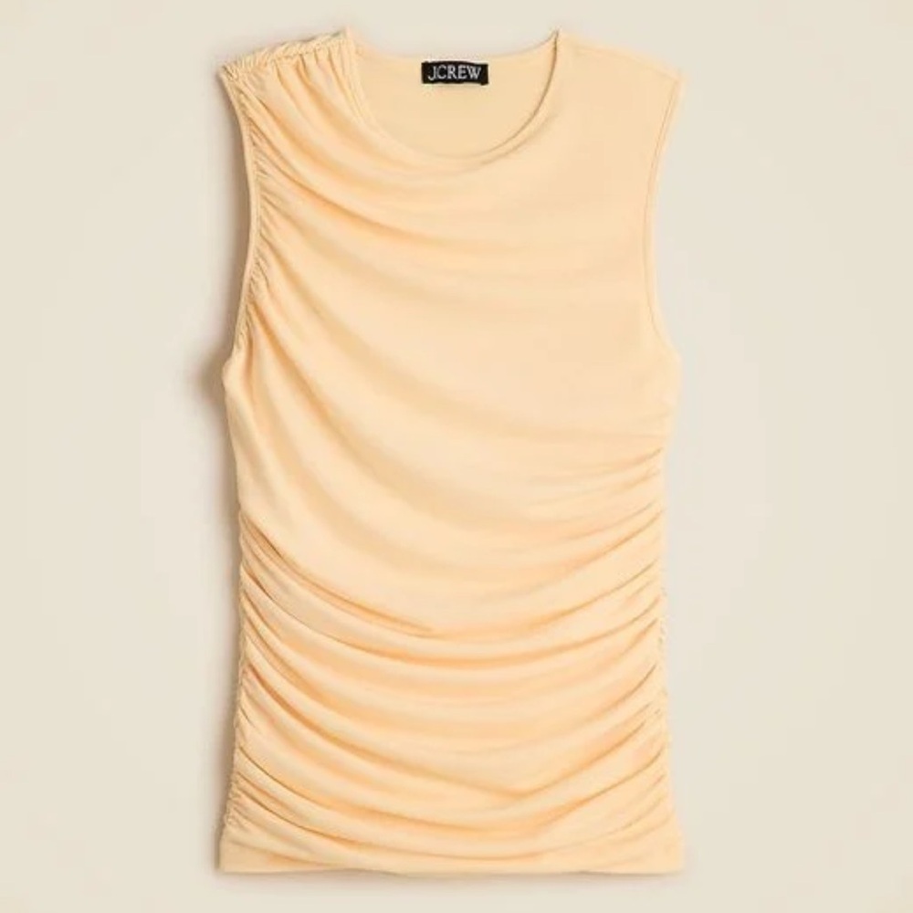 NEW NWT J. Crew Yellow Ruched Top
